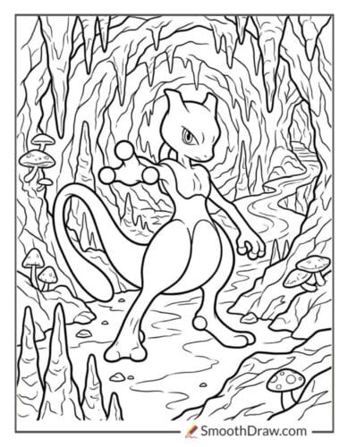 Mewtwo Exploring A Cave