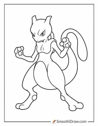 Mewtwo In Battle Stance