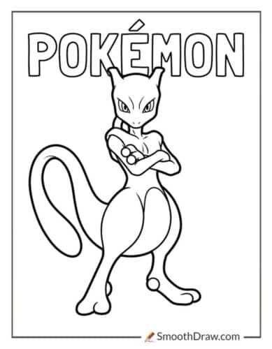 Mewtwo With The Pok Mon Logo