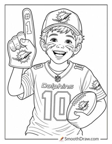 Miami Dolphins Fan Face Paint