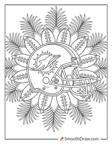 Miami Dolphins Helmet Mandala