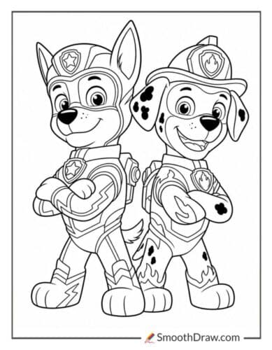 Mighty Pups Chase And Marshall Heroes