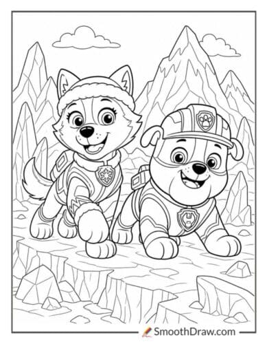 Mighty Pups Everest And Rubble Icy Adventure