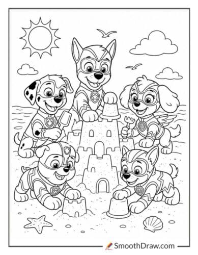 Mighty Pups Pups At The Beach