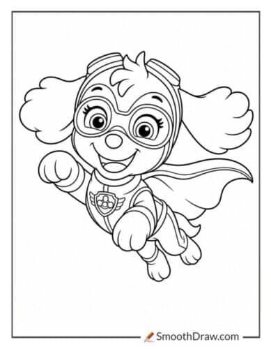 Mighty Pups Skye Coloring Pages