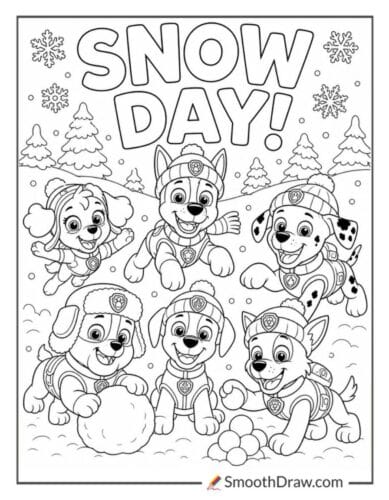 Mighty Pups Team In Winter Outfits