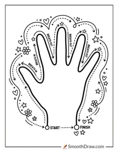 Mindful Hand Tracing Pattern