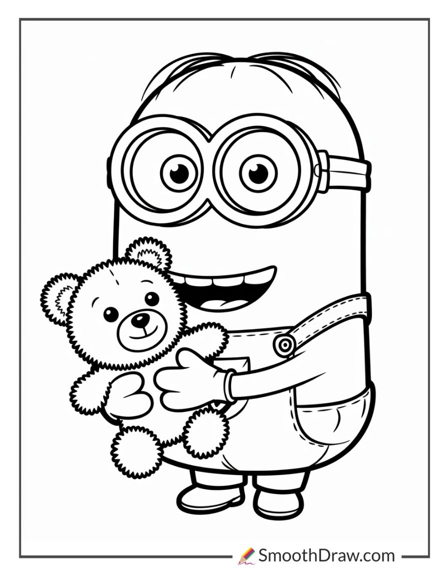 Minion Bob With Teddy Bear