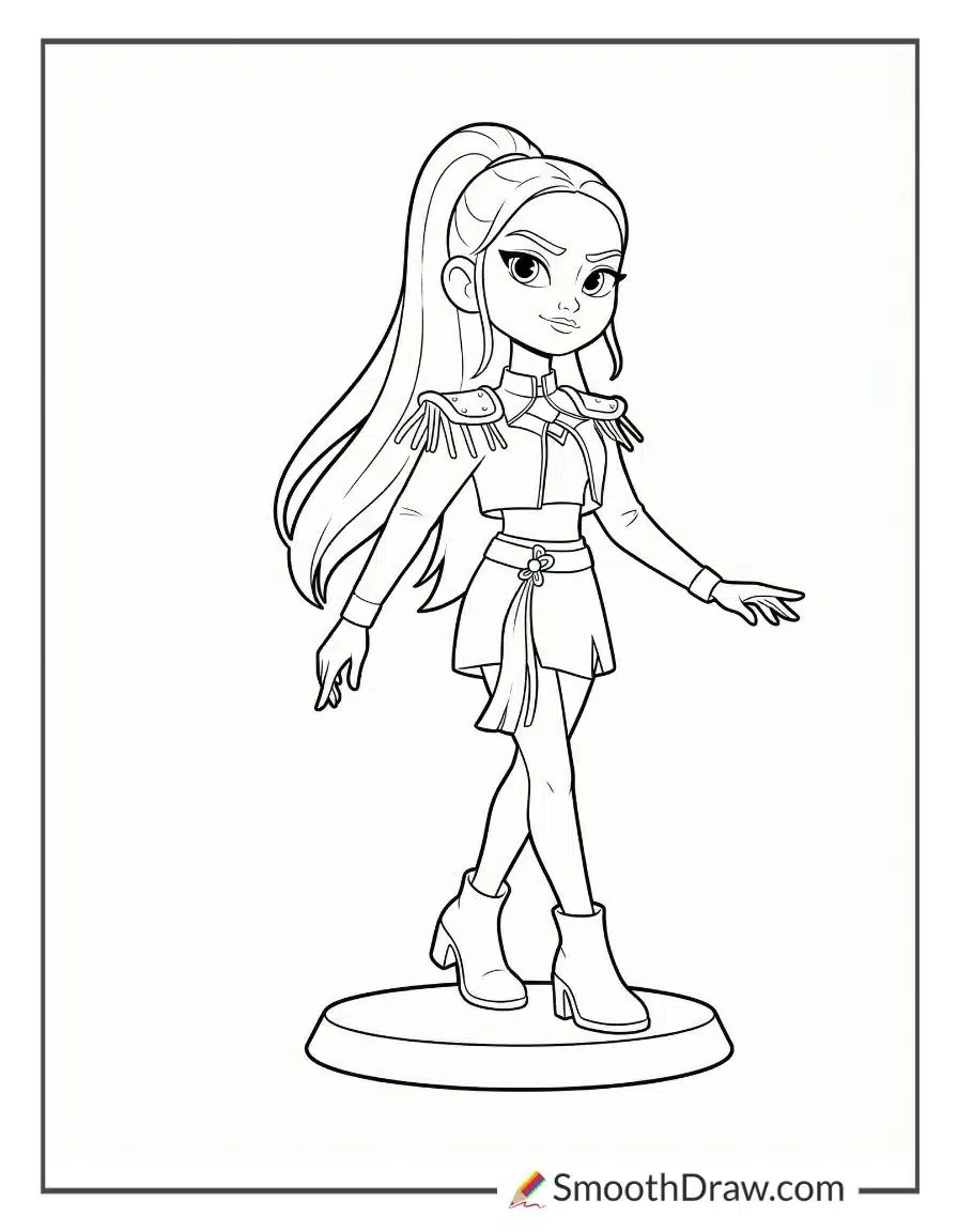 mira huntrix coloring page
