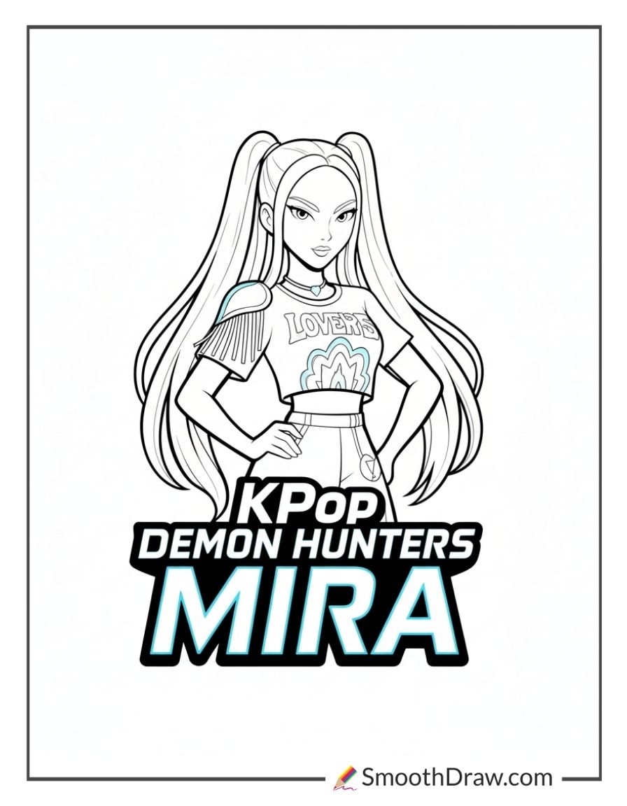 Mira Huntrix Coloring Page