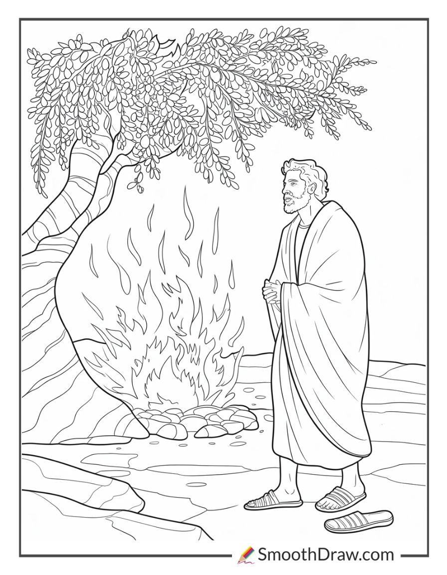 Moses Coloring Pages For Sunday School