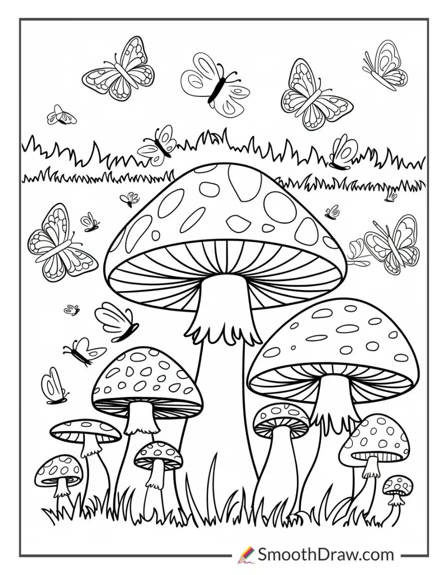 mushroom for coloring