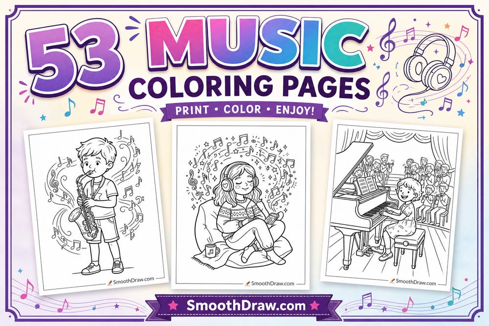 Music coloring pages