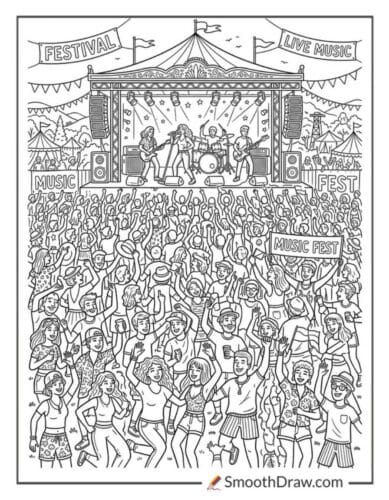 Music Festival Crowd