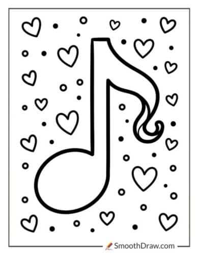 Music Note Coloring Page