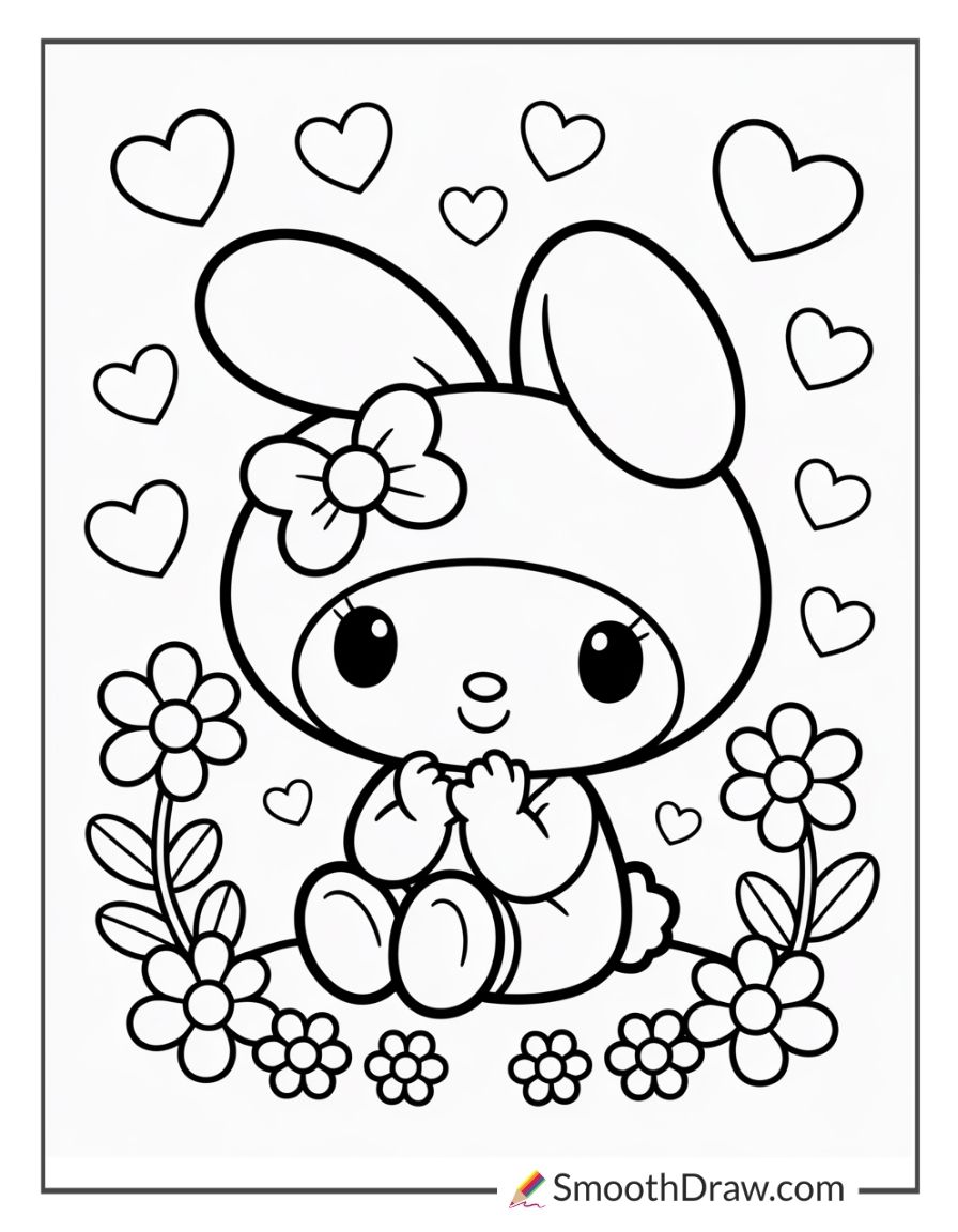 My Melody Human Coloring Pages