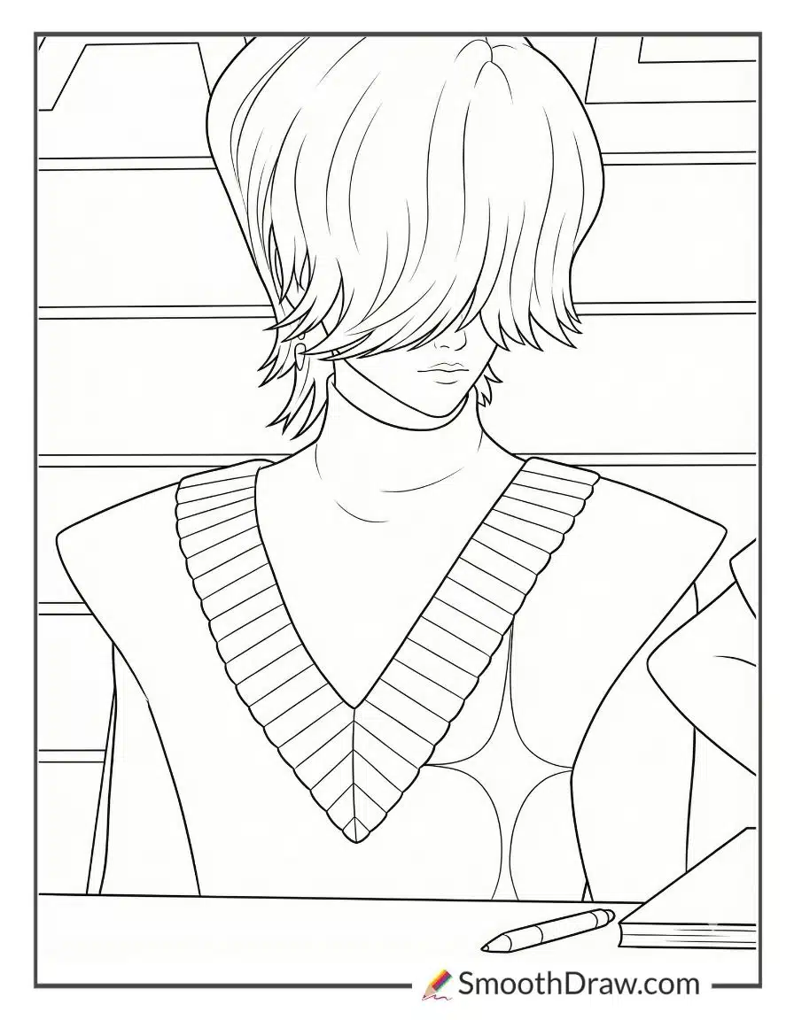 mystery saja coloring page