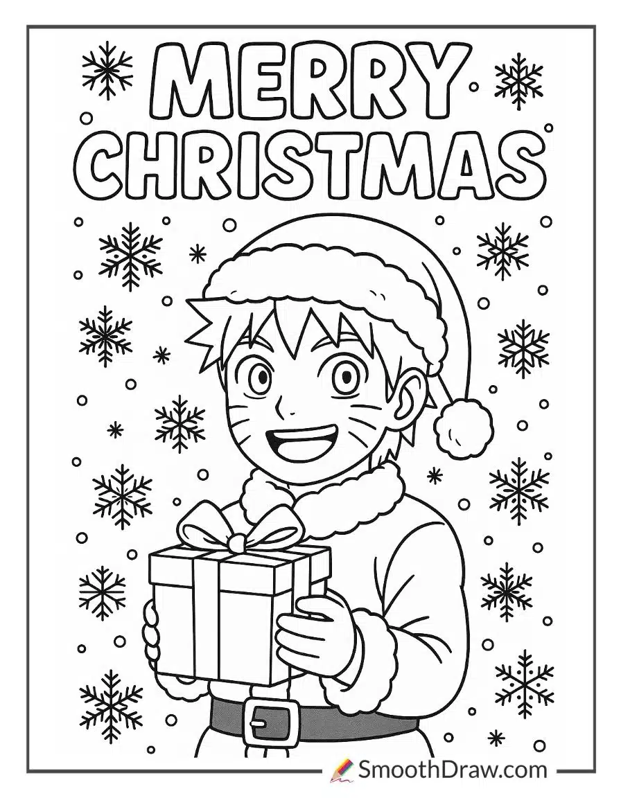 Naruto Christmas Coloring Pages