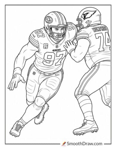 Nick Bosa Rushing The Quarterback