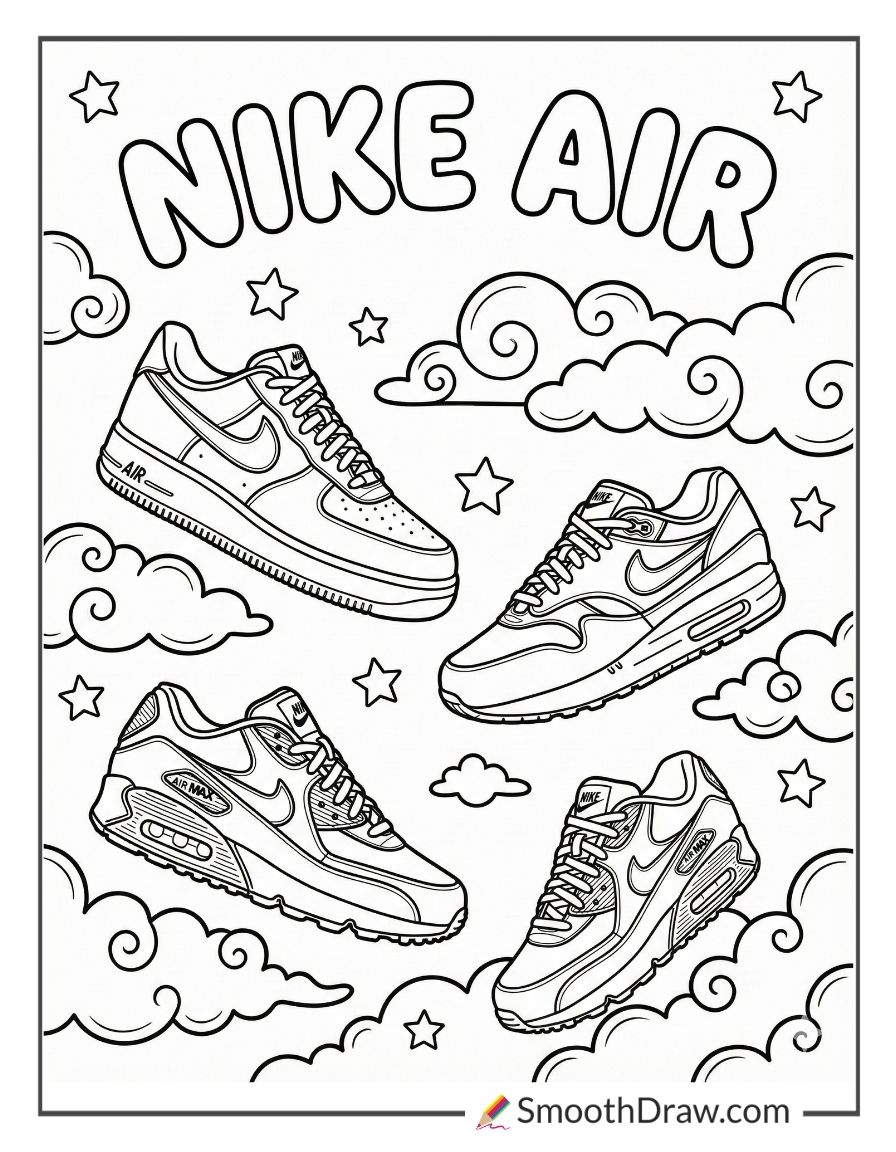 Nike Air Coloring Pages