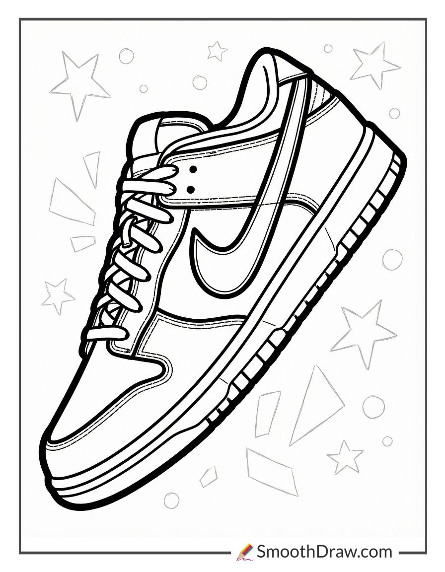 Nike Dunks Coloring Page