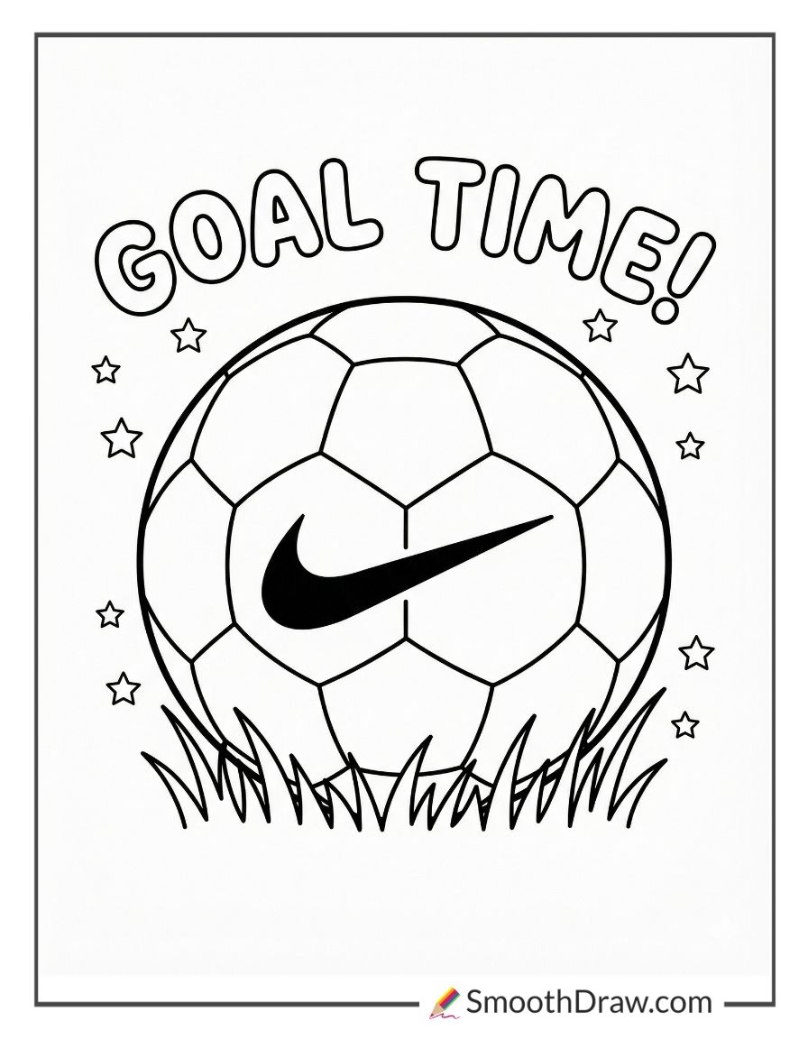 Nike Soccer Ball Coloring Page