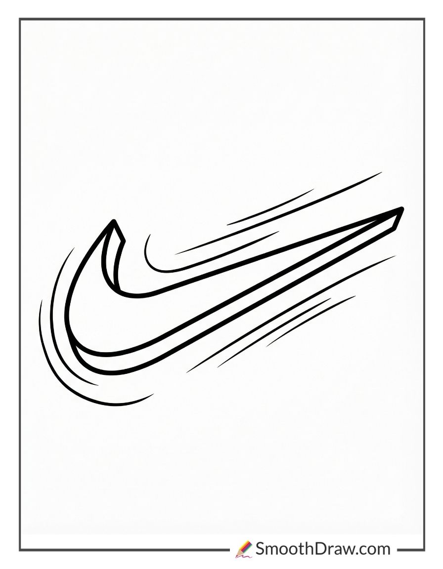 Nike Swoosh Coloring Page