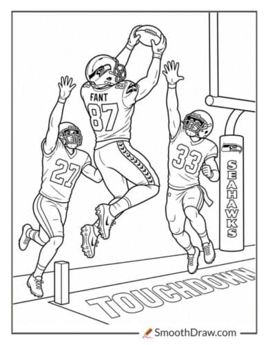 Noah Fant Leaping Catch