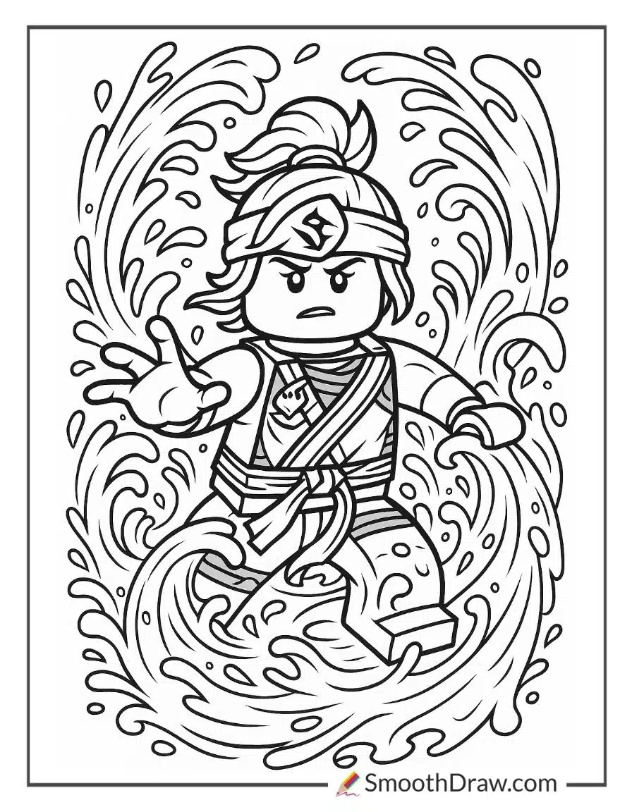 Nya Ninjago Coloring Page