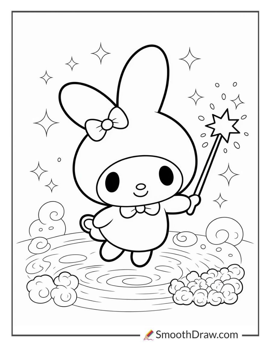 Onegai My Melody Coloring Pages