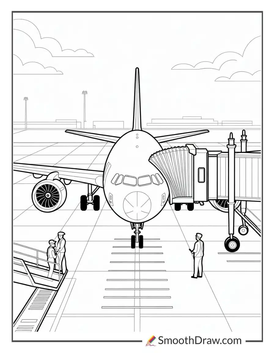Passenger Plane Coloring Pages