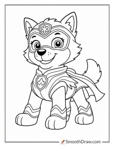 Paw Patrol Mighty Pups Everest Coloring Pages