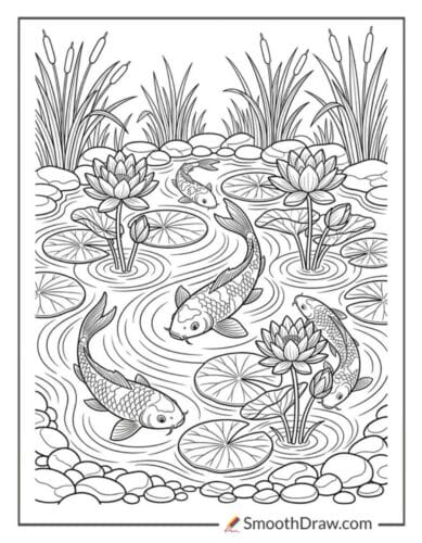 Peaceful Koi Pond Design