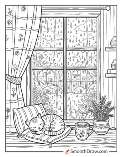 Peaceful Rain Window