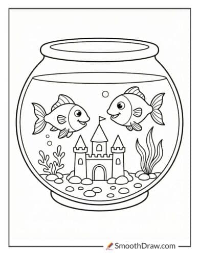 pet fish coloring pages