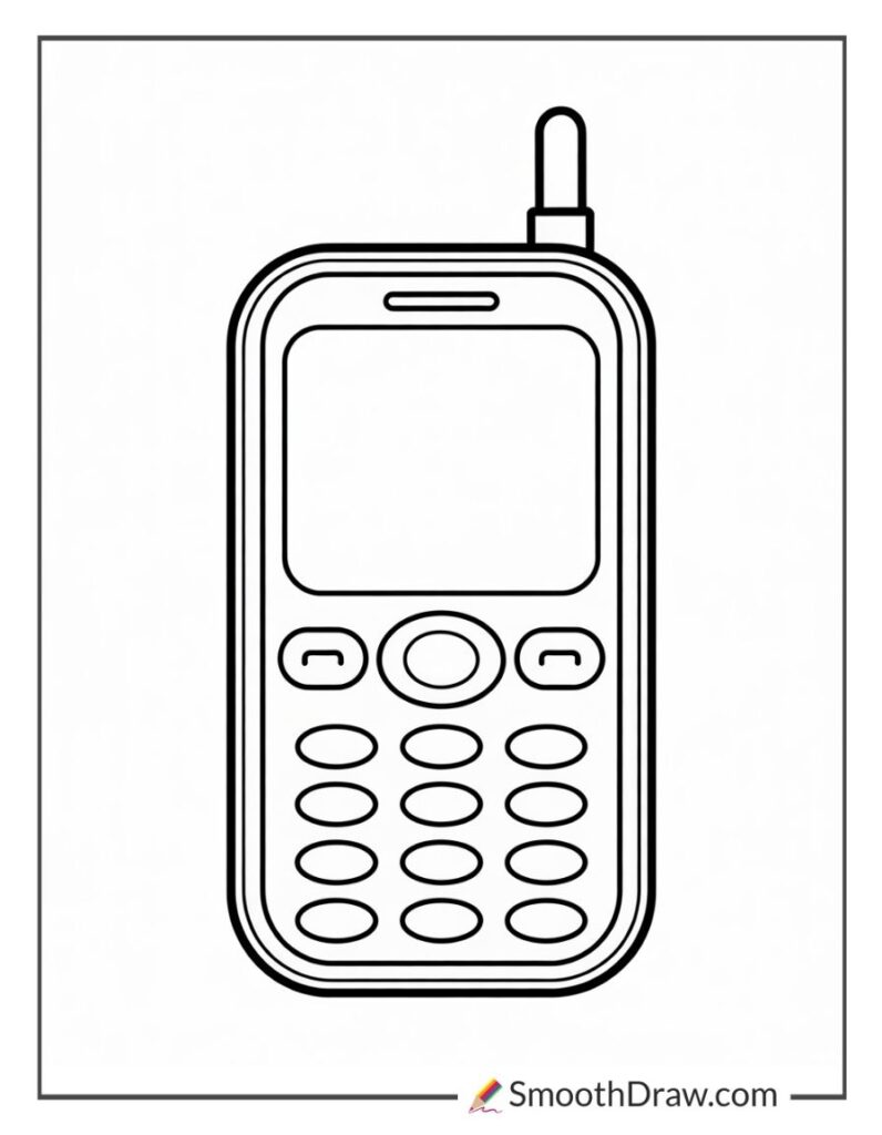 26 Phone Coloring Pages For Free (Printable PDFs)