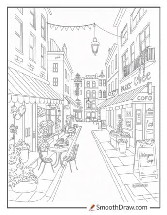 places in the city coloring pages