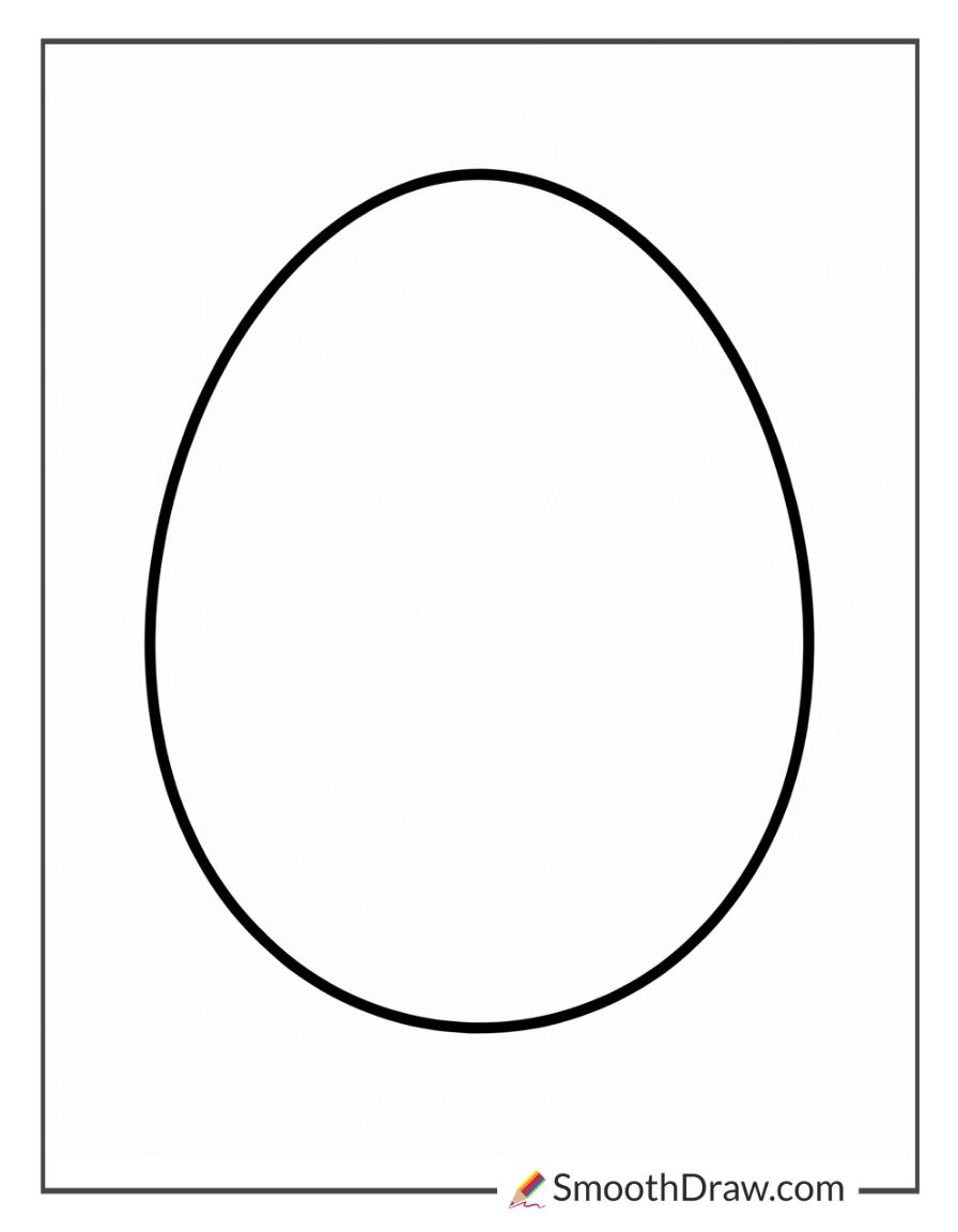 Plain Easter Egg Coloring Pages