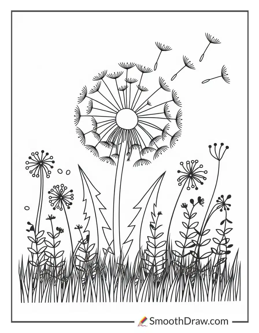 poppy flower coloring page (2)