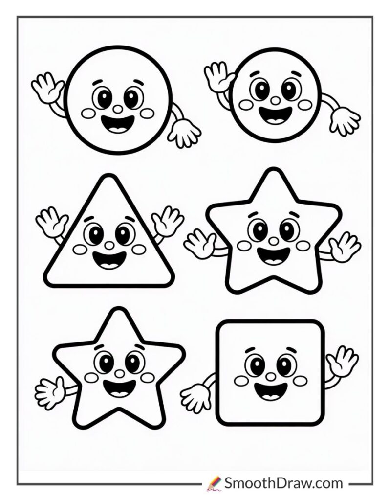 42 Shapes Coloring Pages (Free Printable PDFs)