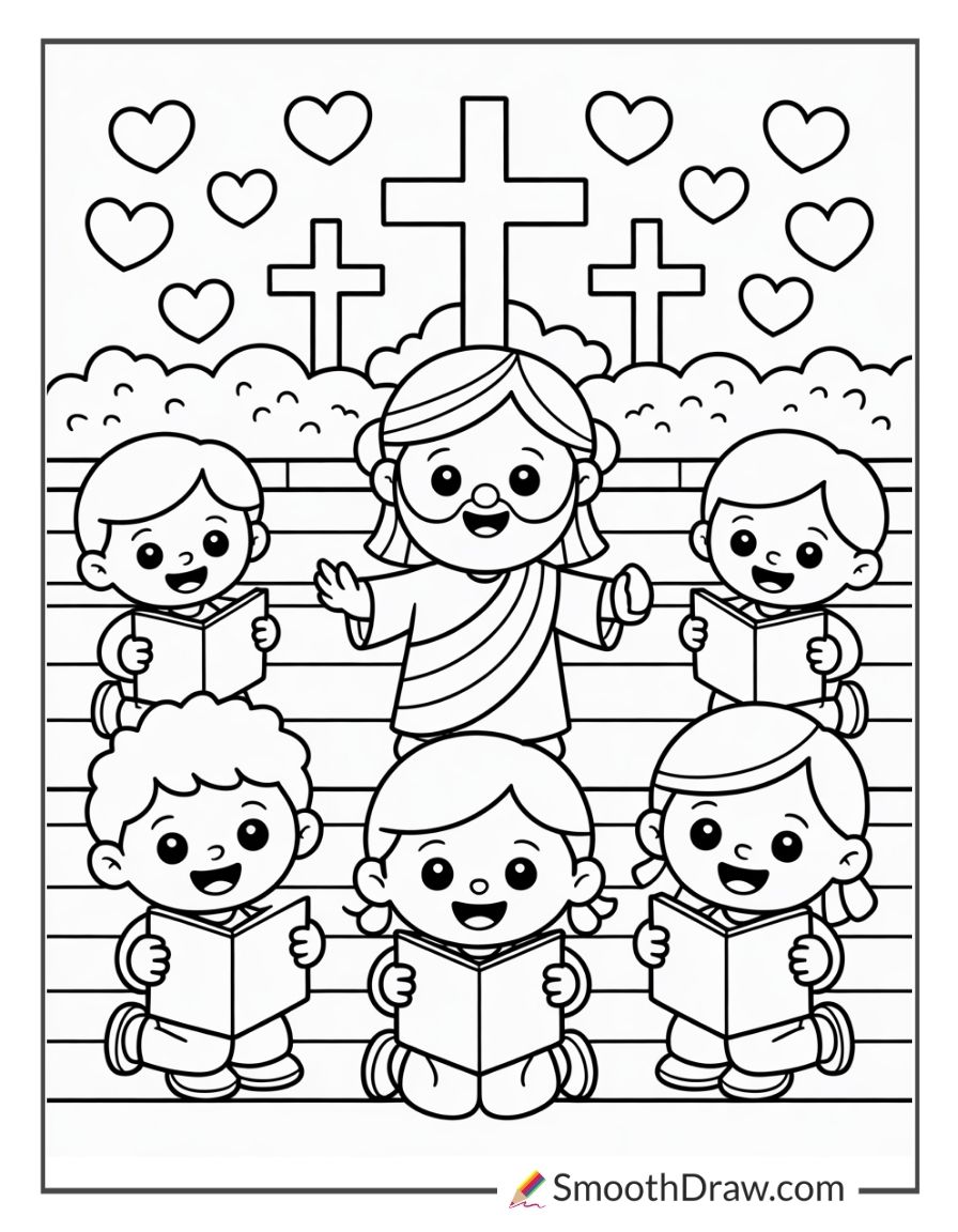 Preschool Sunday School Coloring Pages