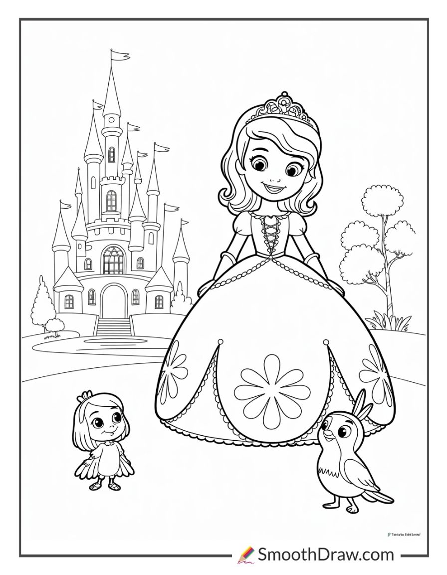 Princess Daisy Coloring Page