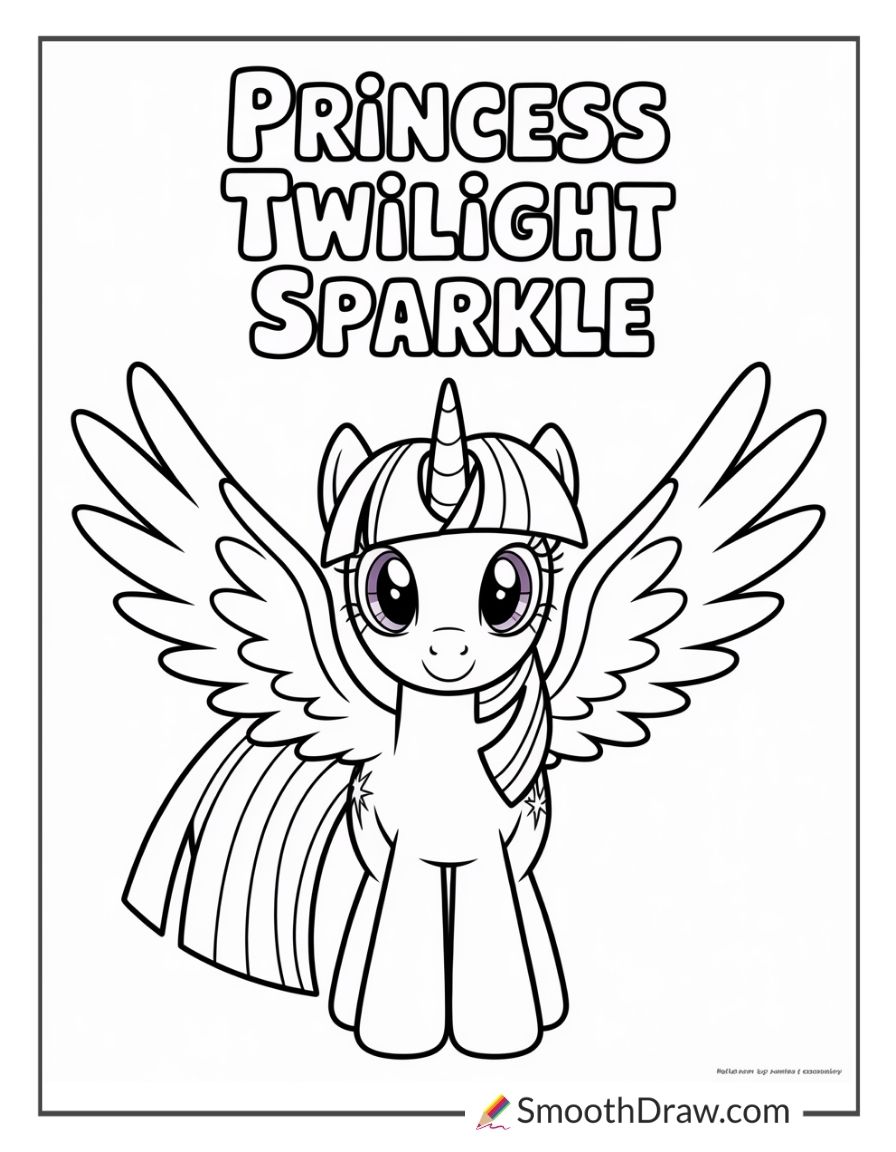 Princess Twilight Sparkle Coloring Page