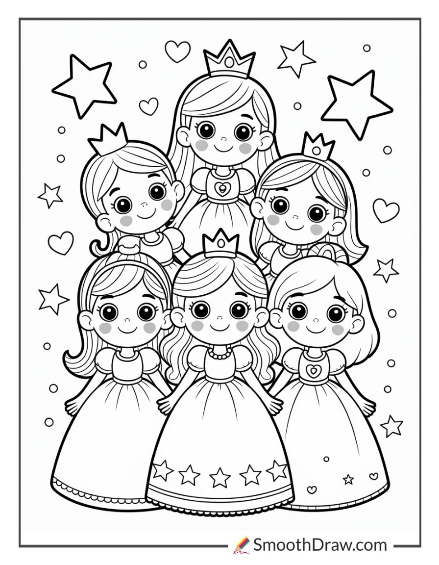 Princesses To Color