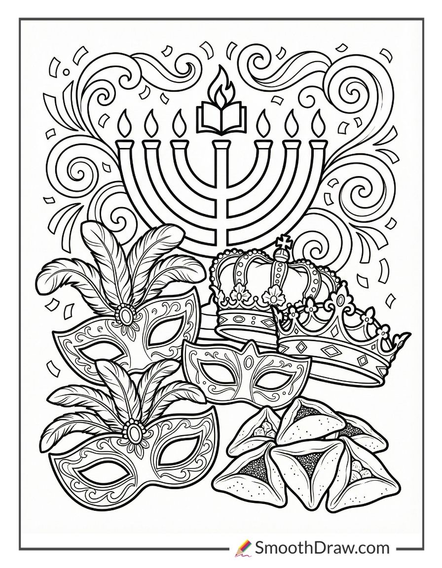 Purim Coloring Pages Aish