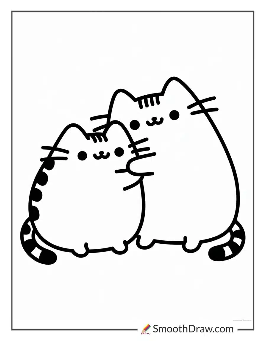 Pusheen And Stormy Coloring Pages