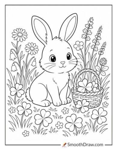 Quiet Rabbit In Meadow