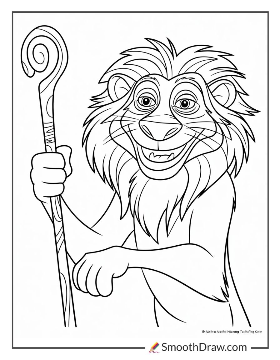 Rafiki Lion King Coloring Pages