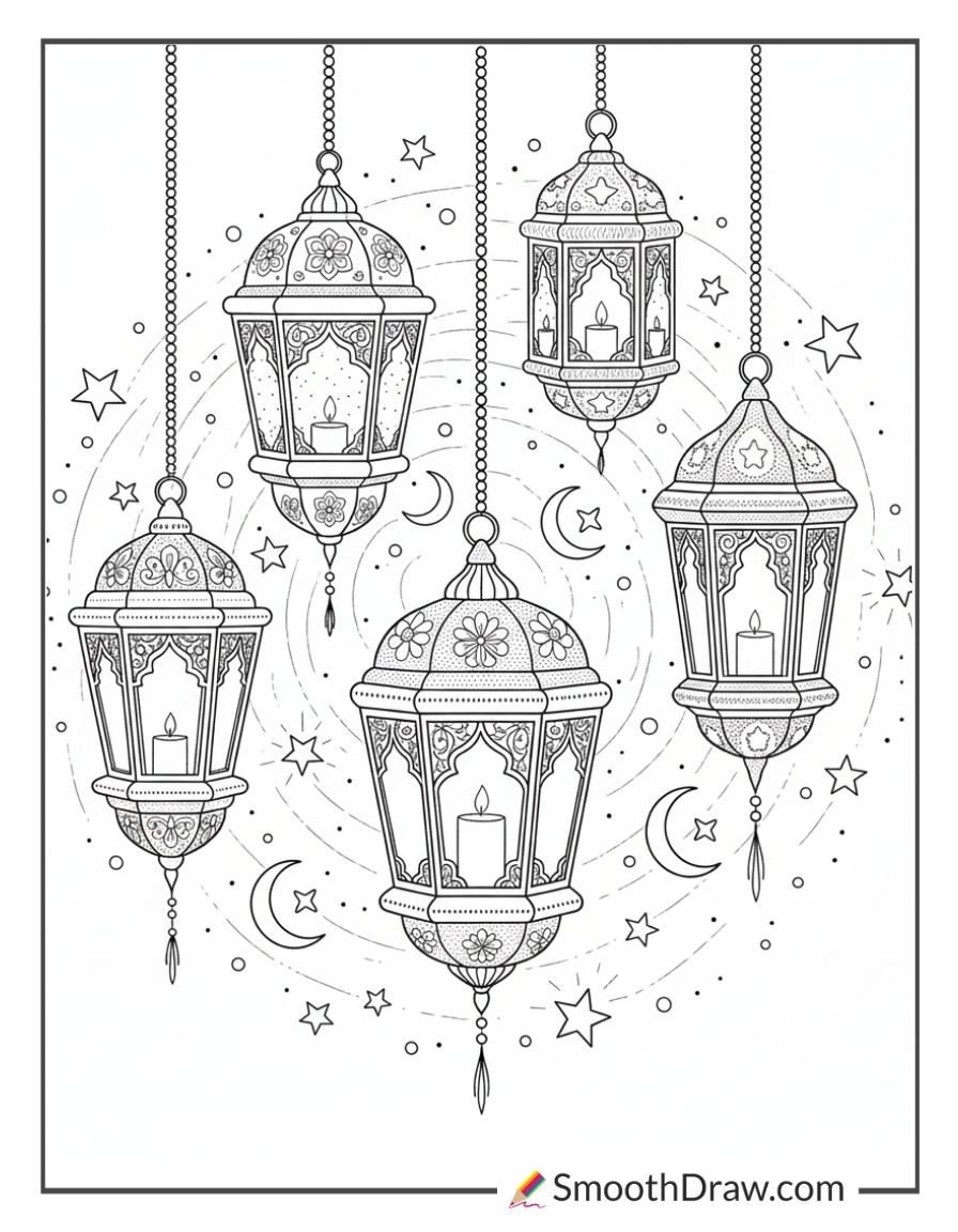 Ramadan Lantern Coloring Page