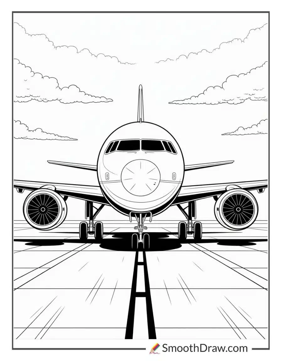 Realistic Airplane Coloring Pages